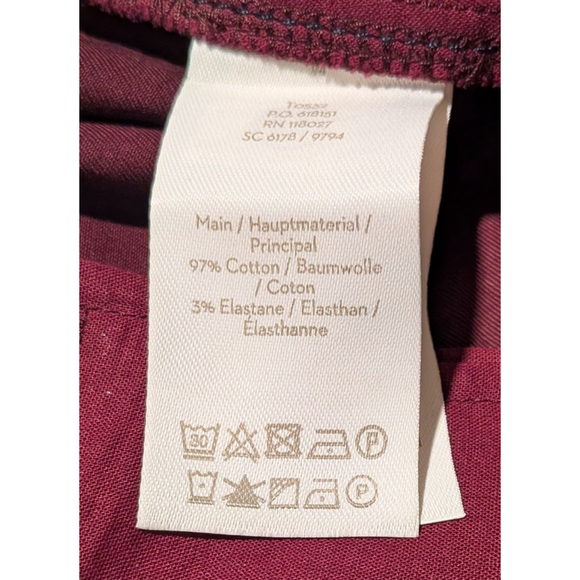 Women's Boden Burgundy Wide Leg Pants Size 10 - Picture 8 of 8